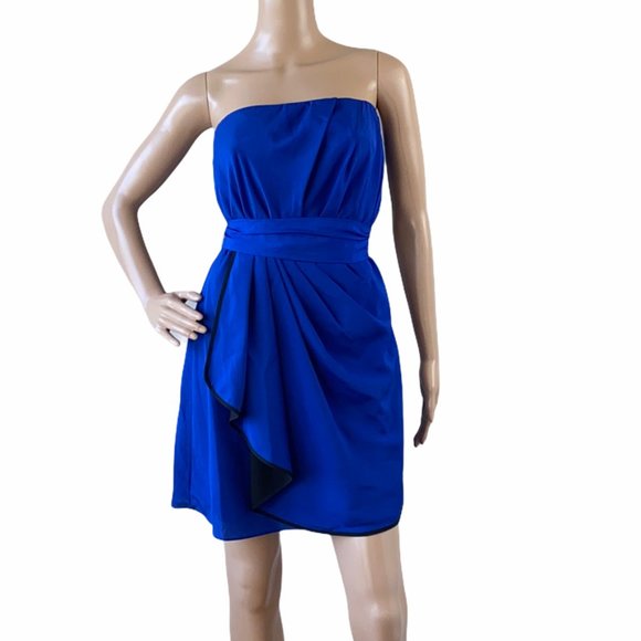 Express Dresses & Skirts - Express Strapless Pleated Tie Belt Cocktail Dress